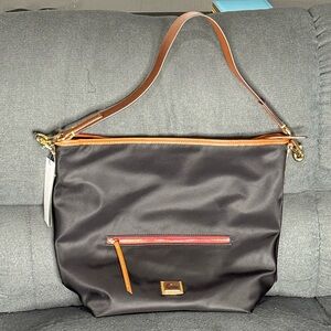 Dooney & Bourke Wayfarer Nylon Hobo with Accessories Shoulder Bag - Black